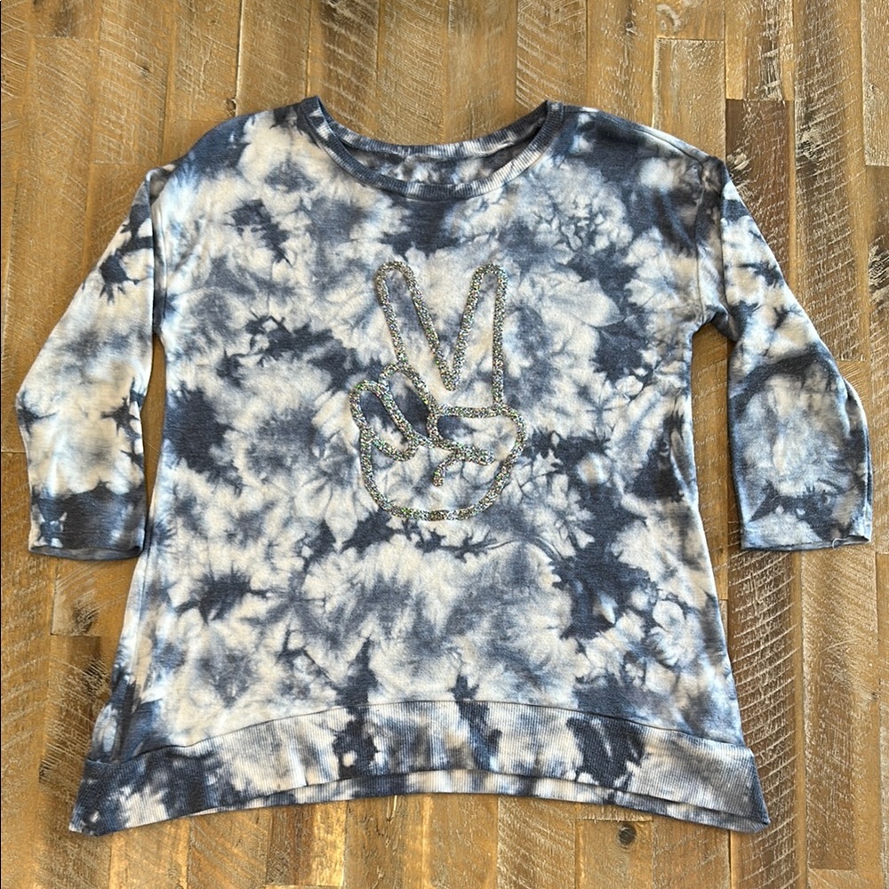 Tie-Dye Peace Sign kids top